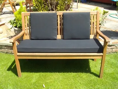 GARDEN BENCH CUSHION - MANY COLOURS - 3ft 4ft & 5ft - WITH OR WITHOUT BACK PADS • £15.99