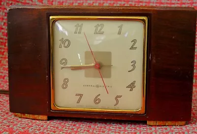 Vintage General Electric Art Deco Electric Mantel Clock Model 3H176 Works VGC  • $20