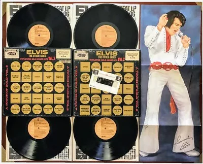 ELVIS PRESLEY - THE OTHER SIDES VOLUME 2 / 4 LP BOX SET Original Poster & Cloth  • $185