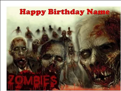 ZOMBIES Cake Toppers Edible Icing Image Birthday Decoration • $10.89