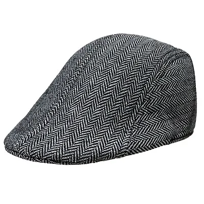 Mens Herringbone Pattern Ivy Cap Gatsby Newsboy Cabbie Winter Warm Hat • $9.79