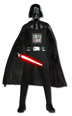 Darth Vader Costume Mens Official Star Wars Black Jumpsuit Printed Control Panel • $90.96