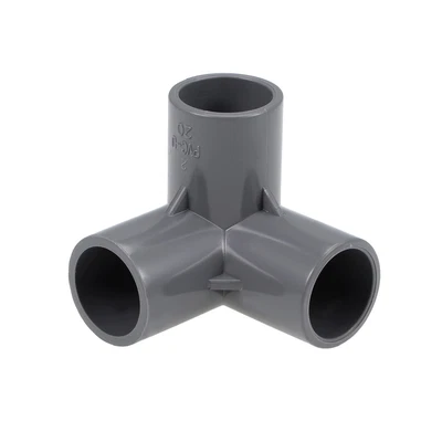 £12.76 • Buy 10Pcs 3-Way Elbow PVC Plumbing Fitting Pipe 20mm Socket Tee Corner Fittings Gray