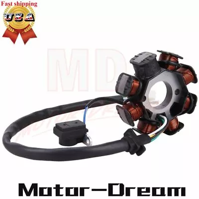 8-Coil Pole Magneto Stator For GY6 ATV Scooter Moped 125 Cc 150 Cc ROKETA TAOTAO • $19.95