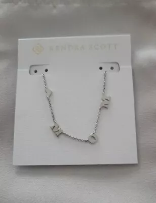 Kendra Scott MOM Heart Pendant Necklace Silver NWT $60 • $24.99