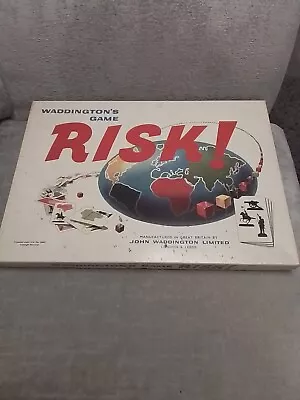 Vintage Risk Game - Waddingtons 1960s White Box Very Rare Game Fully Complete • £14.99