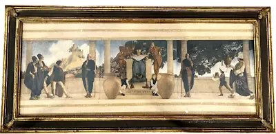 Antique Framed Signed King Cole Bar St. Regis Hotel NYC Maxfield Parrish Mural • $1695