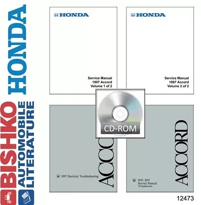 1997 Honda Accord Shop Service Repair Manual CD Engine Drivetrain Wiring OEM • $41.49