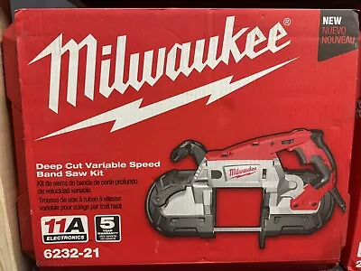 Milwaukee 6232-21 Corded 120V AC 11 Amp Deep Cut Variable Speed Band Saw Kit NEW • $275