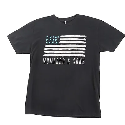 Mumford & Sons T-Shirt 2015 Tour 2 Sided Dates Cities Concert Flag Tee Size M • $11.21