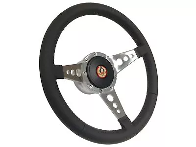 1964-67 Ford Mustang GT350 9-Bolt 14  Leather Steering Wheel Kit Holes 3-Spoke • $314.99