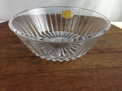 $30 • Buy Vintage Signed VAL ST LAMBERT 9  Crystal Glass Balmoral Fruit Salad Bowl #WH-5