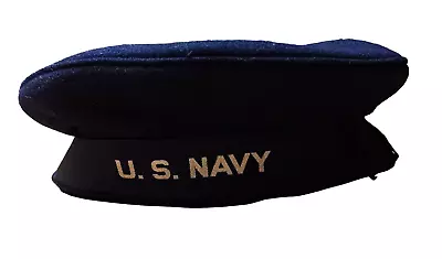 Military Cracker Jack US Navy Wool Beret Hat Sailor Cap WW2  Black  7  1/4  • $24.99