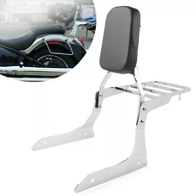 1Pc Backrest Sissy Bar+Luggage Rack For Yamaha XVS1300A V Star 1300 05-17 Chrome • $147.48