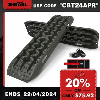 X-BULL Recovery Tracks Boards Sand 10T Mud Snow 4WD Accessories 4X4 1Pair Gen3.0 • $94.90