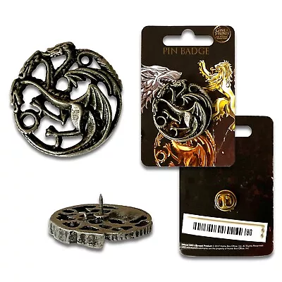 Official Game Of Thrones Targaryen Dragon Crest Tie Lapel Pin Badge Merchandise • £5.98