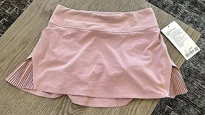 $33 • Buy Lululemon Play Off The Pleats Skirt Size 4 Vintage Mauve NWT