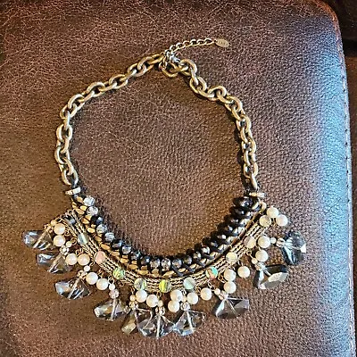 Zara Necklace Rhinestones  And Faux Pearls • $8