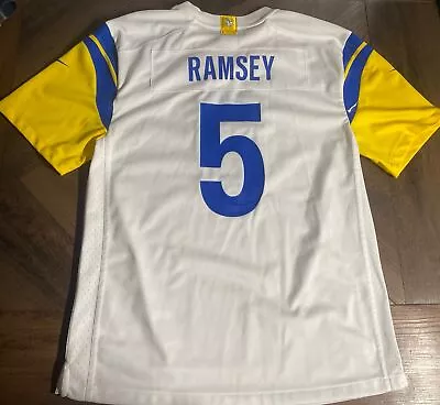 NFL Los Angeles RAMS JALEN RAMSEY #5 NIKE ON FIELD PLAYERS JERSEY Youth XL • $29.99