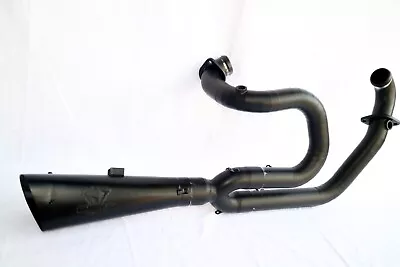 $449 • Buy Full System Exhaust 2 INTO 1 Black  Color Fits For Harley Davidson V-ROD VRSCA