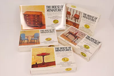 Vintage The House Of Miniatures Dollhouse Furniture Kits Lot (5) X-Acto New • $22.99