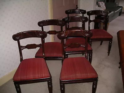 £400 • Buy Set Of Six Regency Antique Mahogany Dining Chairs