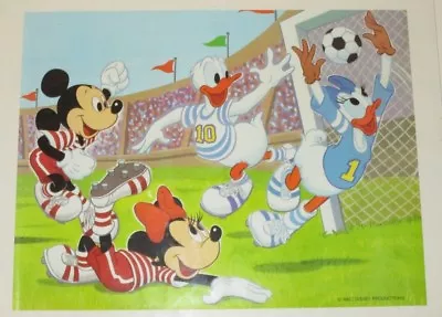 Disney Character Soccer Poster 13 X17  Mickey Minnie Mouse Donald Daisy Duck • $10.39