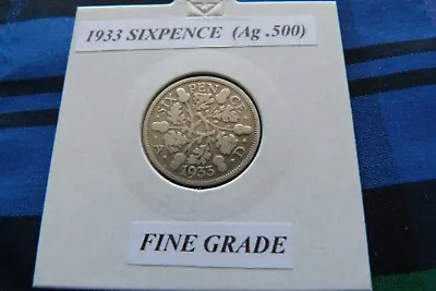 £1.49 • Buy FINE? 1933 SIXPENCE  (Ag .500)  George V Pre 1947
