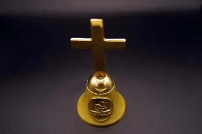 Vintage Solid Brass Cross Sanctus Communion Altar Bell Saint Joseph's Oratory • $72.85