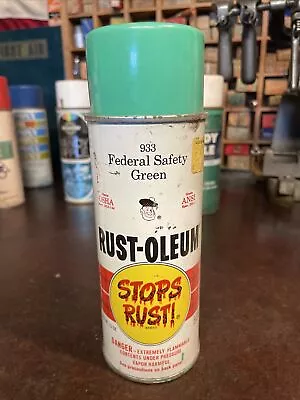 Vintage 1972 Rust-Oleum Federal Safety Green Spray Paint Can 933 Scottie Face • $51