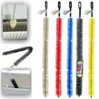 Radiator Cleaning Brush Flexible Bristle Duster Long Reach Cobweb Cover Cleaner • £6.04
