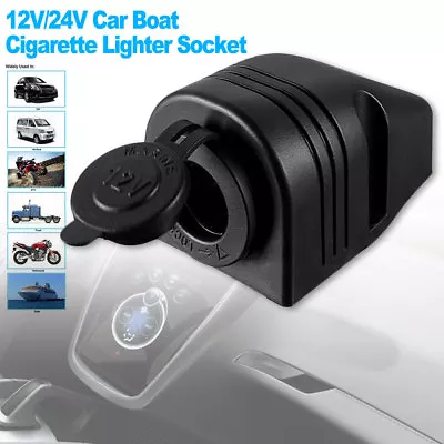 Waterproof Car Boat Motorcycle Cigarette Lighter Socket Power Plug Outlet 12V • $5.38