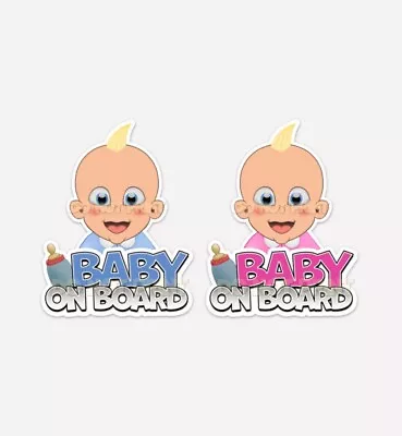 BABY ON BOARD Sticker Set - MADE IN THE USA Child Sticker Decals - 2 PACK • $7.99