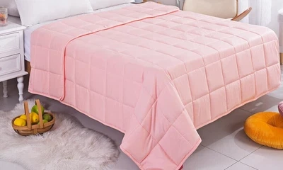 £17.99 • Buy PINK DOUBLE SIZE WEIGHTED BLANKET SENSORY SLEEP THERAPY ANXIETY COTTON 122x183cm