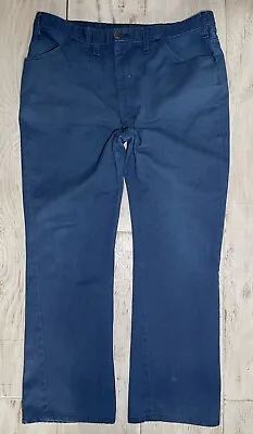 70's Dickies Denim Pants Talon Zipper Bootcut Men’s Size 38x30 Rare Vintage • $29.99