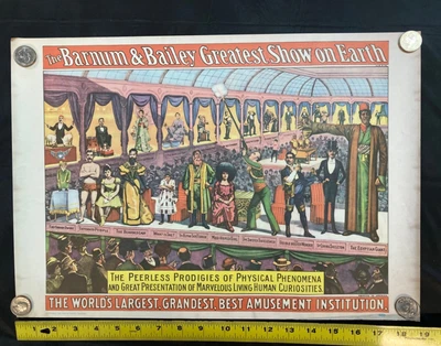 $9.95 • Buy Vintage 1960 CIRCUS WORLD MUSEUM  POSTER BARNUM & BAILEY Greatest Show On Earth