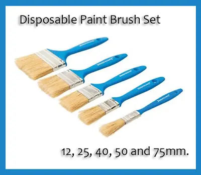 Disposable Paint Brushes Choice Of 6 Sizes Of Paint Brush & Various Quantities • £27.98