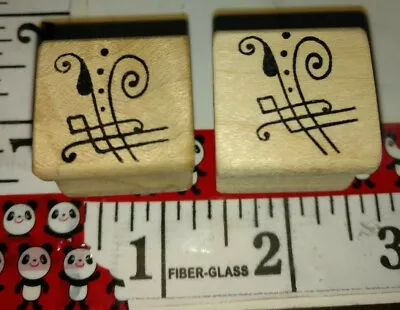 Music Notes Musical Notation Symbol Magenta1 Stamp139woodenrubberstamp  • $8