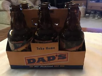 1954 Dad’s Root Beer 6 Pack Carrier & Paper Label Bottles • $95