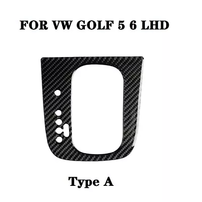 LHD For 2008-2012 VW Golf 5 6 GTI Carbon Fiber Gear Shift Box Panel Cover TypeA • $12.99