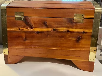 Vintage 12x16x11 Cedar Chest Hand Crafted Using 1 Inch Cedar Edges/hinges Brss  • $90