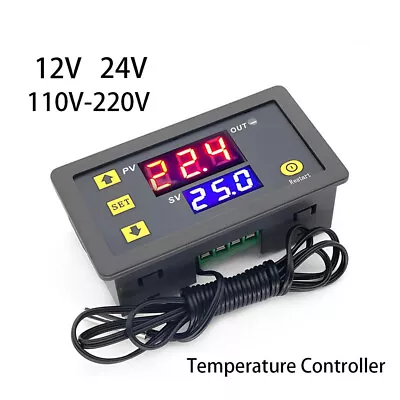 W3230 20A Digital Temperature Controller Thermostat DC 12V 24V AC110-220V • £5.99