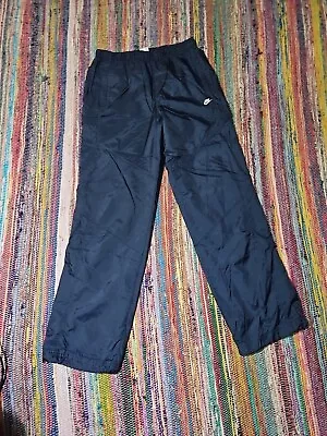 Vintage 90s Y2K Nike Nylon Lined Track Pants Joggers Zip Ankles Men's Large  • $35