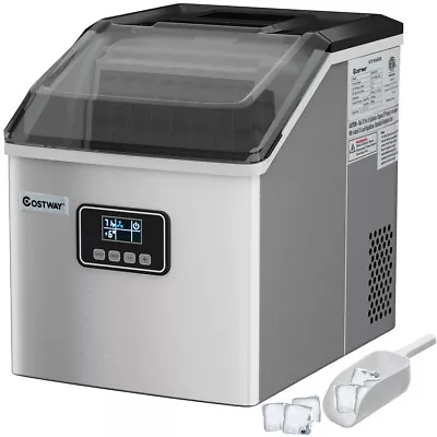 Stainless Steel Ice Maker Machine Countertop 48Lbs/24H Self-Clean W/ LCD Display • $189.99