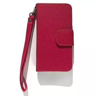 Cell Phone Case Iphone 5s Compatible  Cover And Strap And Card Slots Hot Pink • $8.89