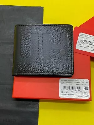 Hugo By Hugo Boss Mens Victorian L4cc Black Leather Wallet • $74.99