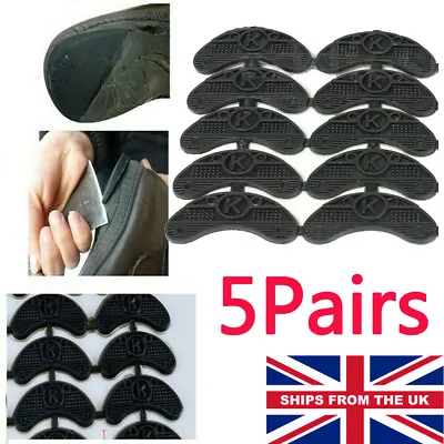 £3.28 • Buy 5 Pairs Rubber Sole Heel Savers Toe Plates Taps DIY Glue On Shoe Repair Pads UK