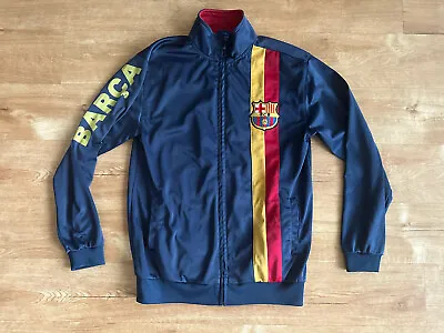 Official FCB Barcelona Medium Futbol Soccer Track Warm Up Full Zip Jacket BARCA • $17.99