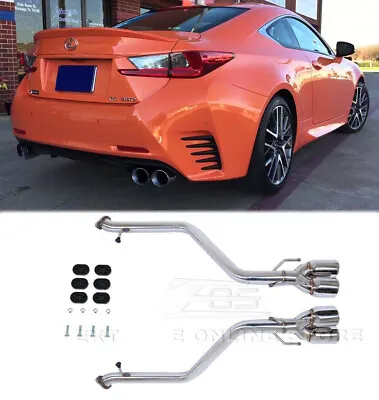 Axle Back Quad Tips Exhaust For 15-20 Lexus RC200t RC300 RC350 Muffler Delete  • $289.98