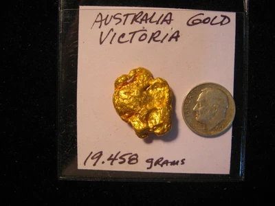 $2472.99 • Buy Victoria, Australia Large Gold Nugget 19.458 Grams Placer Bright